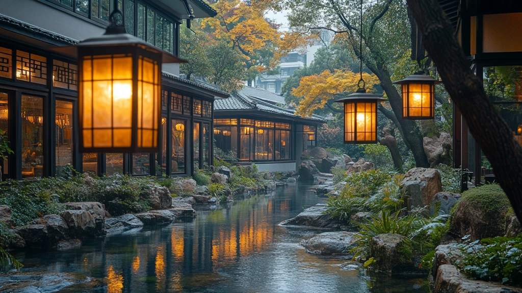 古色古香中式建筑庭院景观