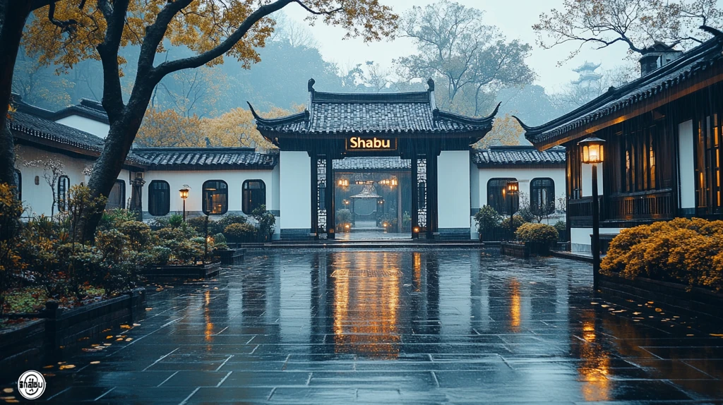 中式建筑风格的Shabu店外景