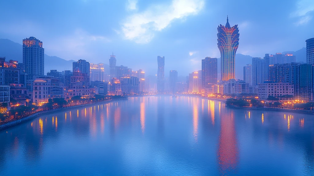 城市滨水区域的现代化高楼建筑景观