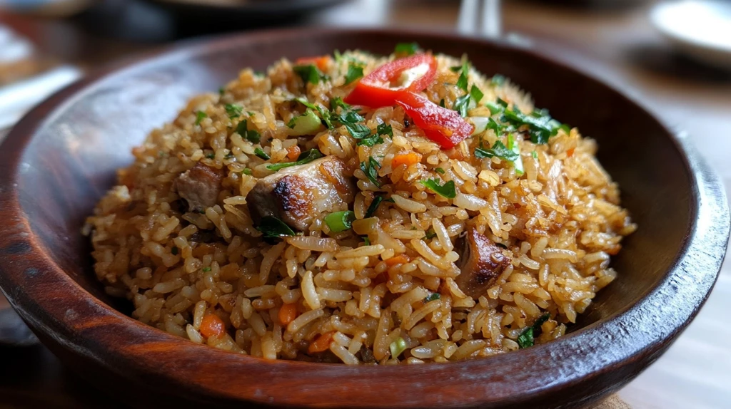 木桶酱油炒饭食品食谱