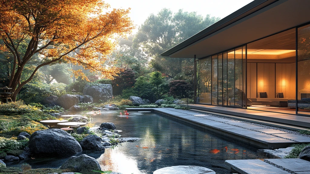 古色古香的中式传统建筑夜景全景