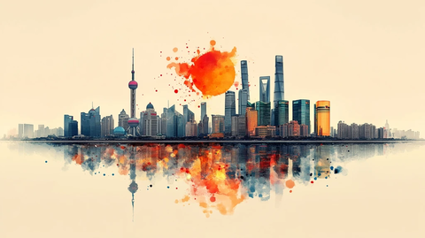 现代化大都市天际线景观