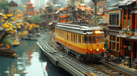 乐高积木拼成的城市建筑景观