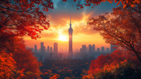 广州塔周边城市风光