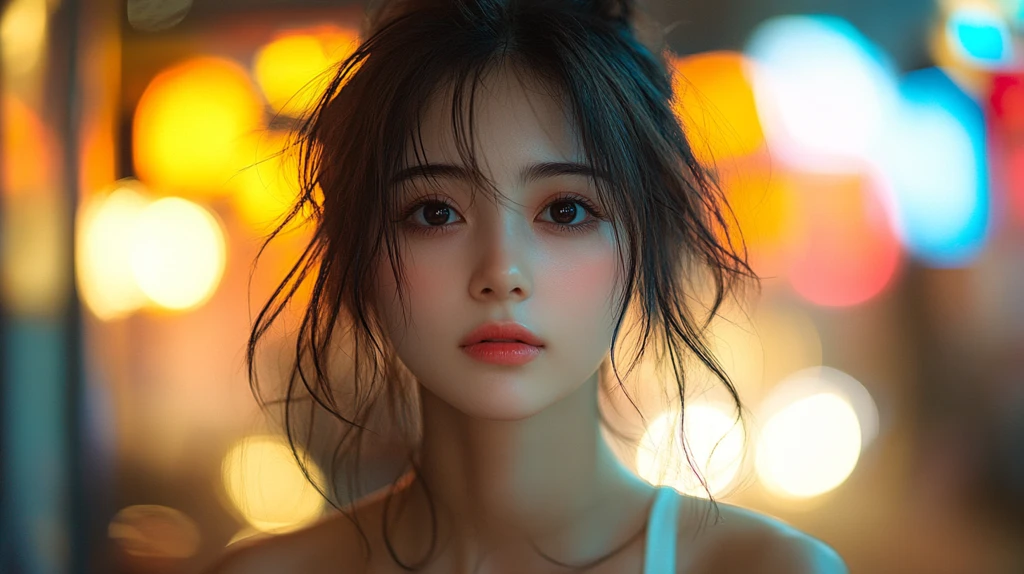 黄浦江畔东方明珠及高楼夜景全景