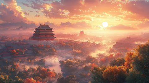 故宫古建筑群壮丽全景