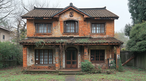 老旧砖房建筑展现古朴沧桑气息