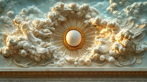 故宫黄昏美景飞乌掠过水面倒映古建筑