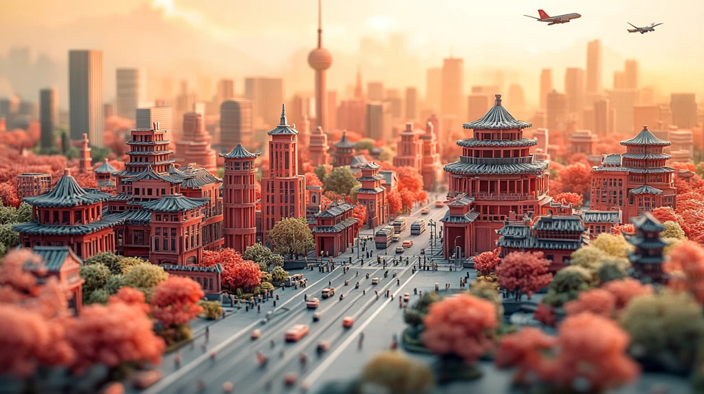 古建与现代建筑结合的城市风光