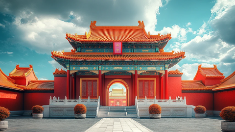 故宫全景俯瞰图