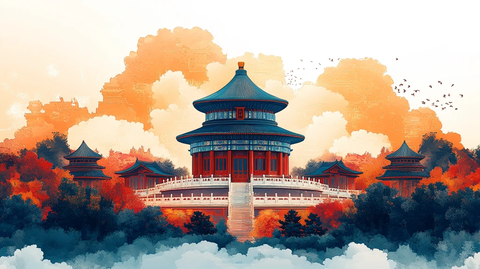 天坛祈年殿外观全景