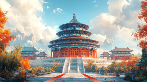 天坛祈年殿外观全景