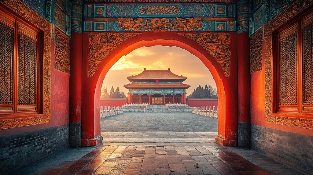 宏伟故宫全景展现古建筑之美