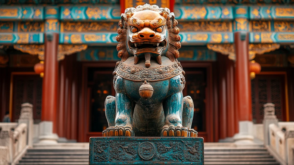 宏伟壮观的中式宫殿建筑全景