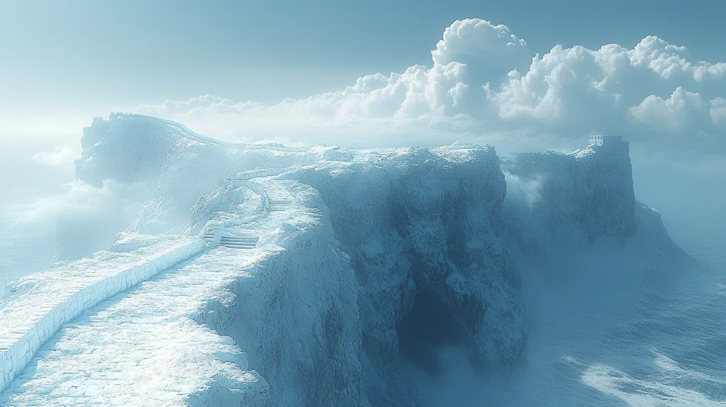 雄伟的万里长城蜿蜒于崇山峻岭间