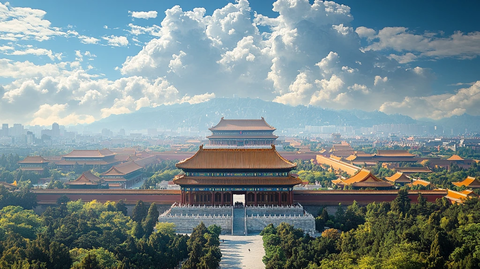 故宫全景鸟瞰图