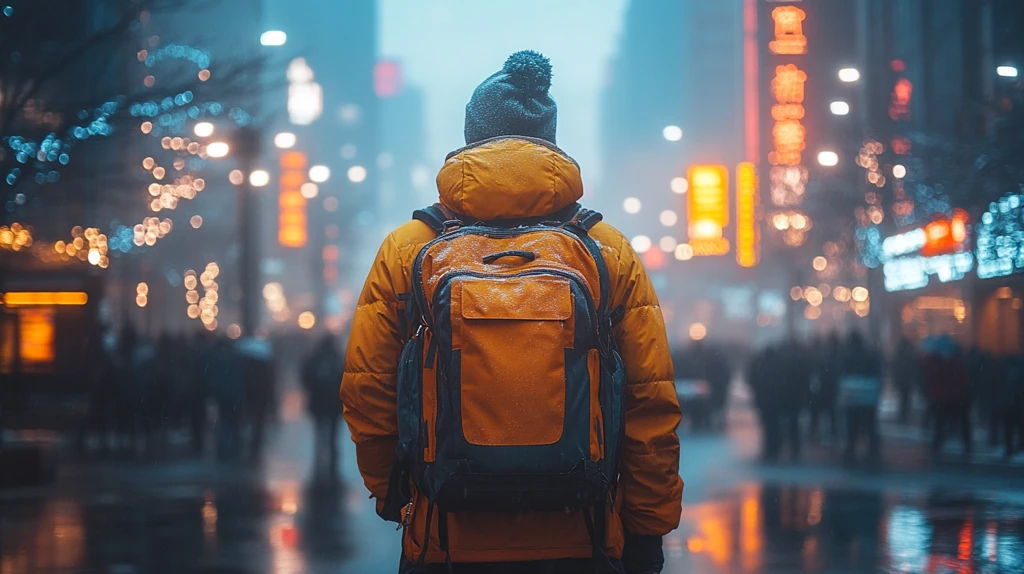 古色古香的中式街道上行人往来的景象