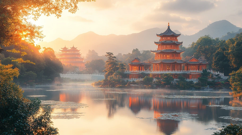 古色古香的传统中式建筑风景