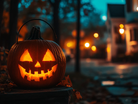 万圣节鬼屋南瓜灯