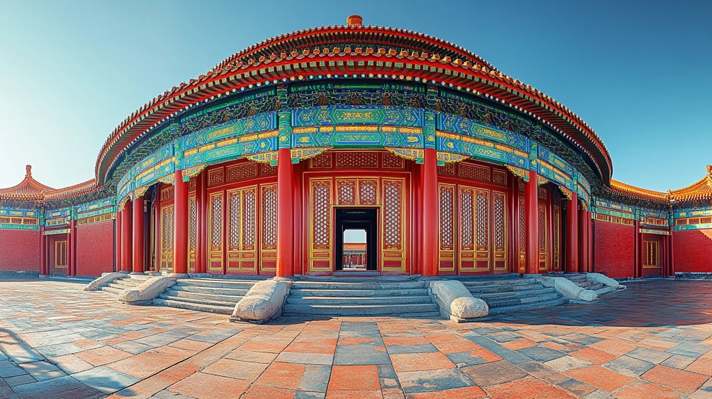 天坛祈年殿秋景下的古建筑之美