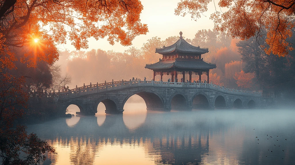 古色古香的传统中式建筑景观