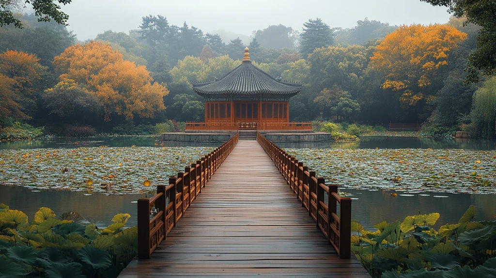 古色古香的传统中式建筑景观
