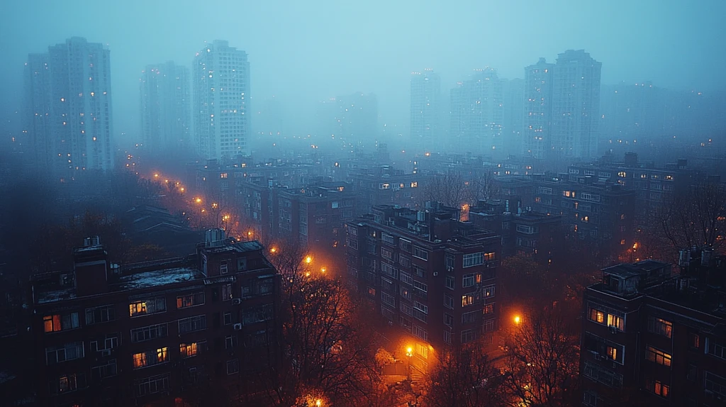 古建筑屋顶夜景与城市灯火相映的景象