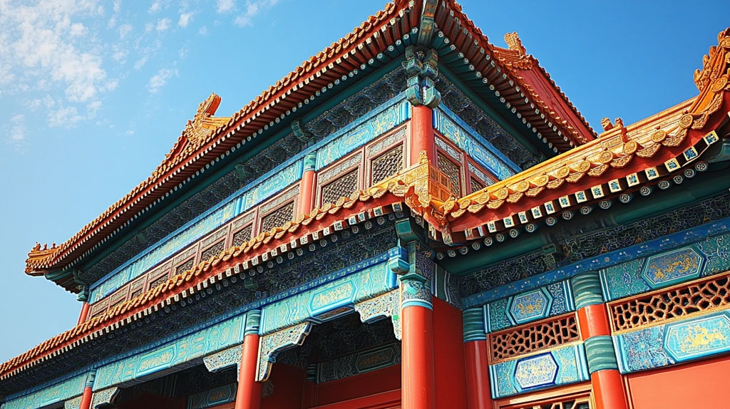 故宫全景展现宏伟古建筑风貌