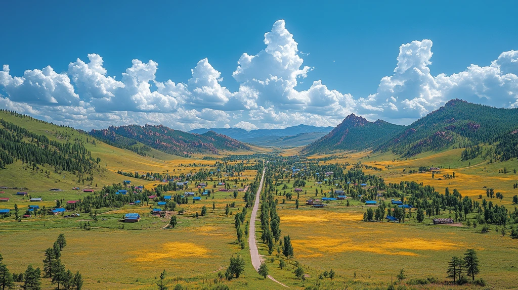 中式传统建筑的城市全景风貌