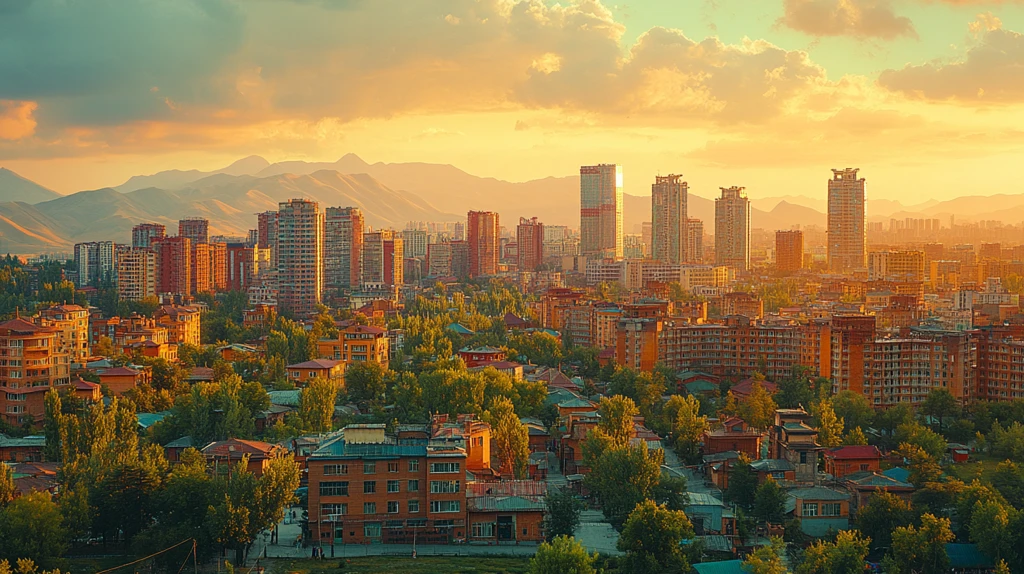 中式传统建筑的城市全景风貌