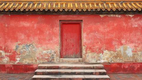 古建筑红墙黄瓦的独特韵味