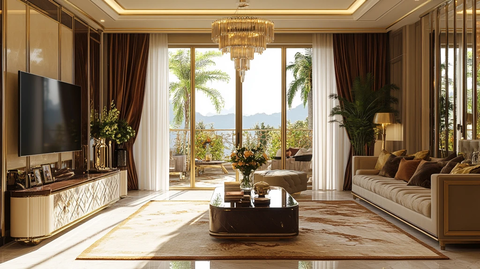大气客厅落地门窗场景