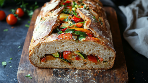 西红柿罗勒意式烤面包