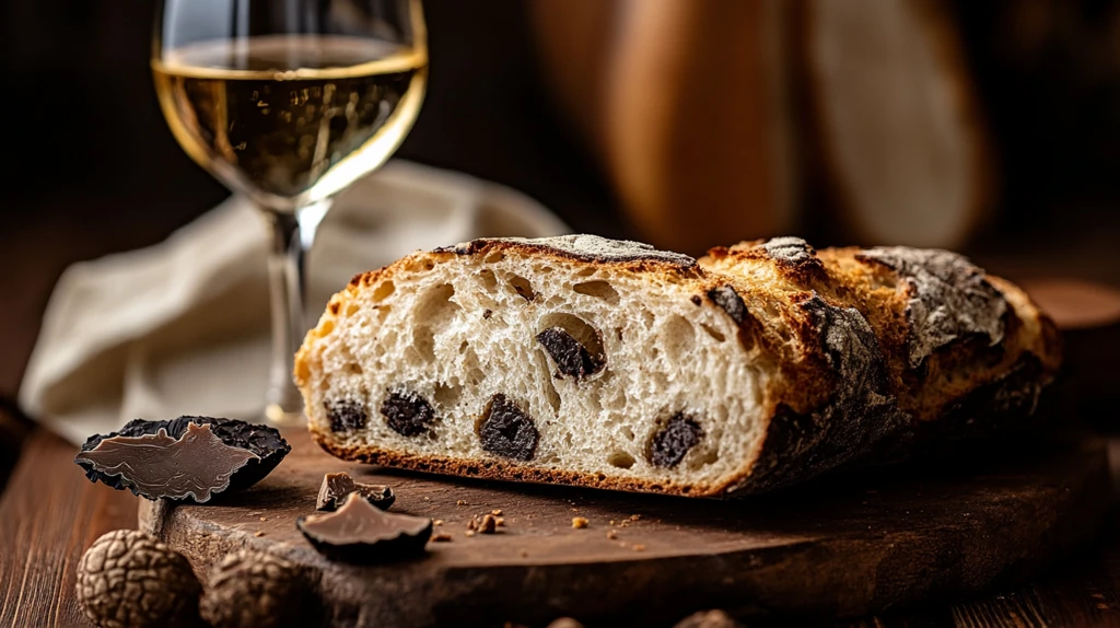 面包红酒暖黄色背景