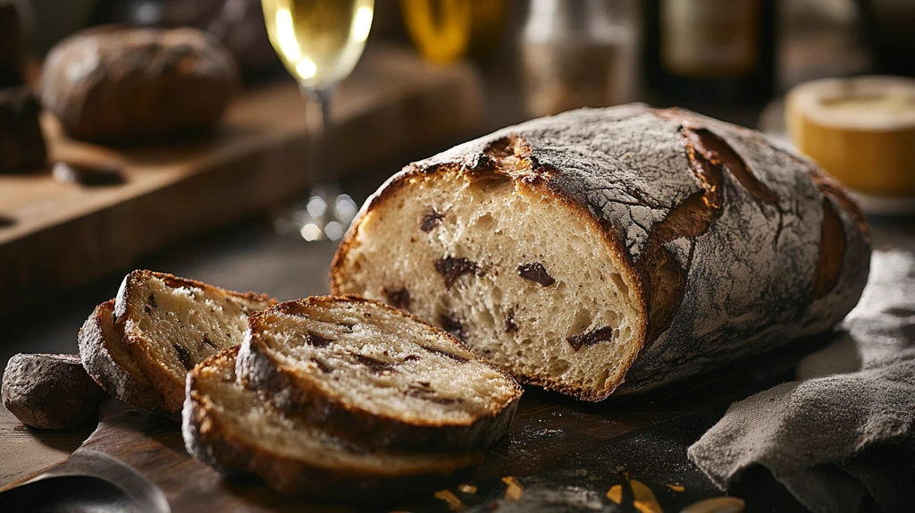 面包红酒暖黄色背景