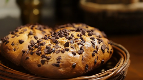 美味面包巧克力豆