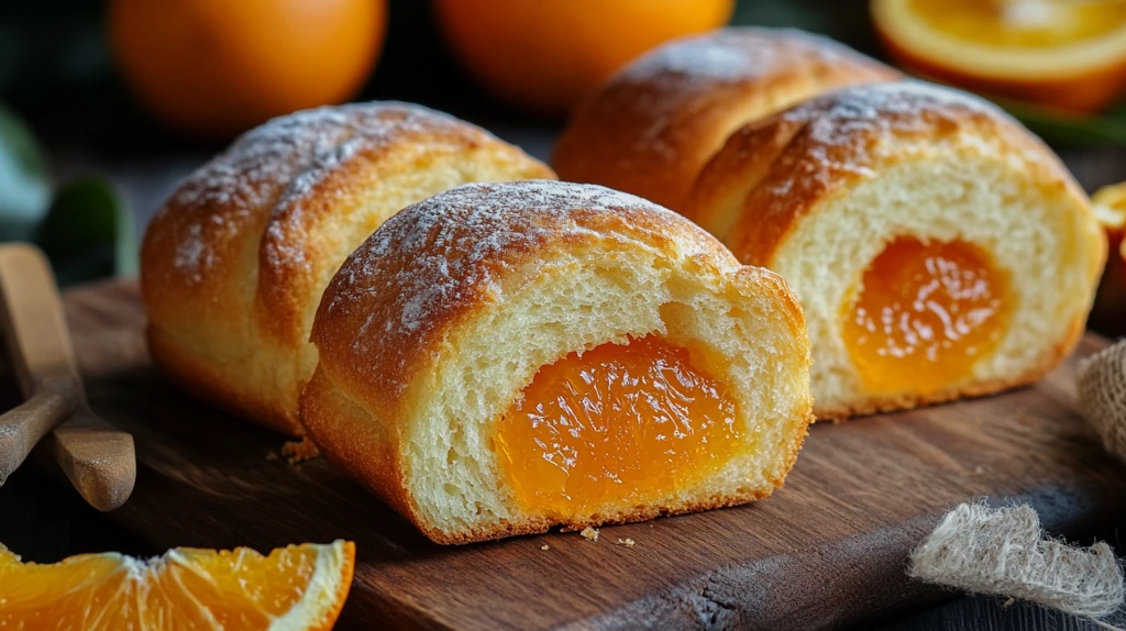 鲜橙夹心软欧包