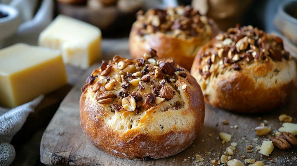 核桃芝士面包