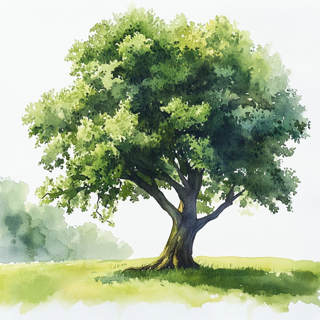 插画大树