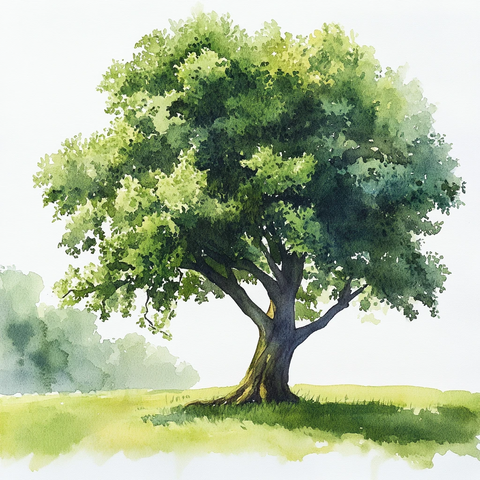 插画大树