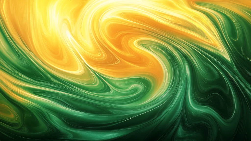 橙色绿色动感曲线