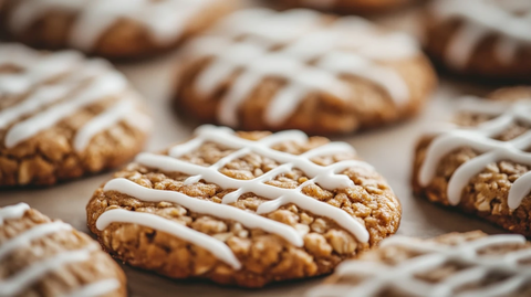 整齐摆放的桃酥