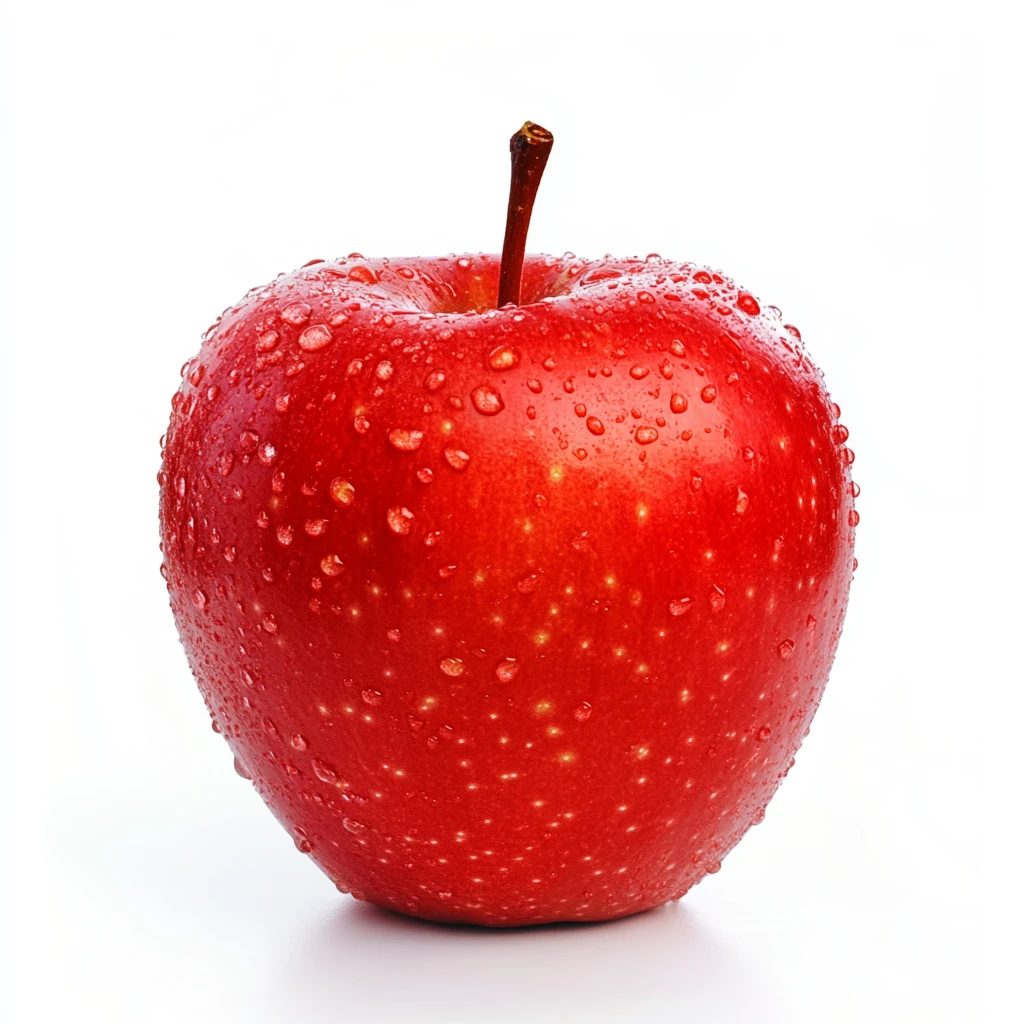 红色带露珠苹果