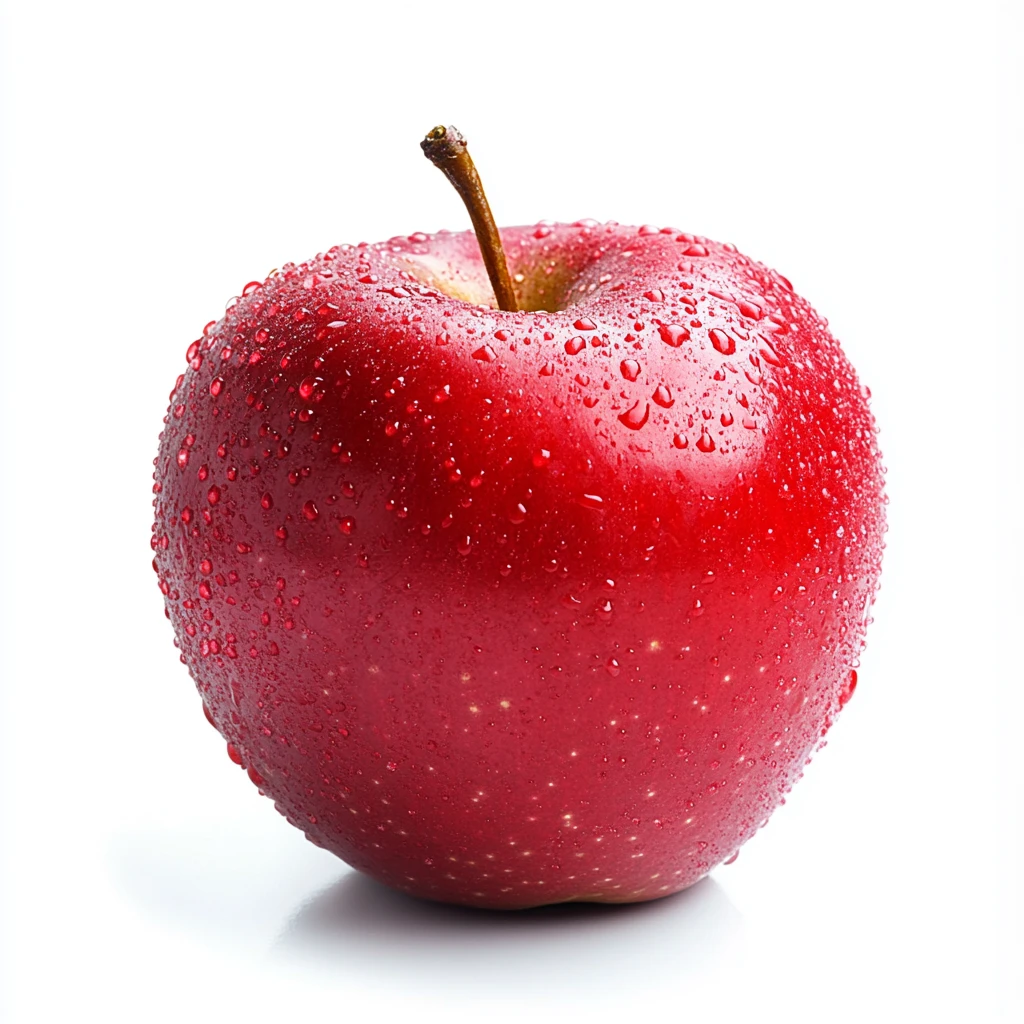 红色带露珠苹果
