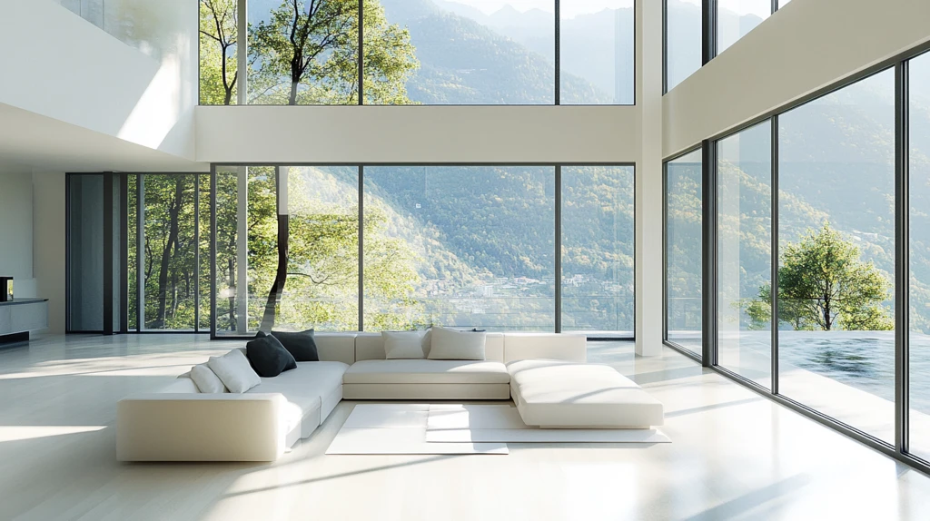 大气客厅落地门窗场景