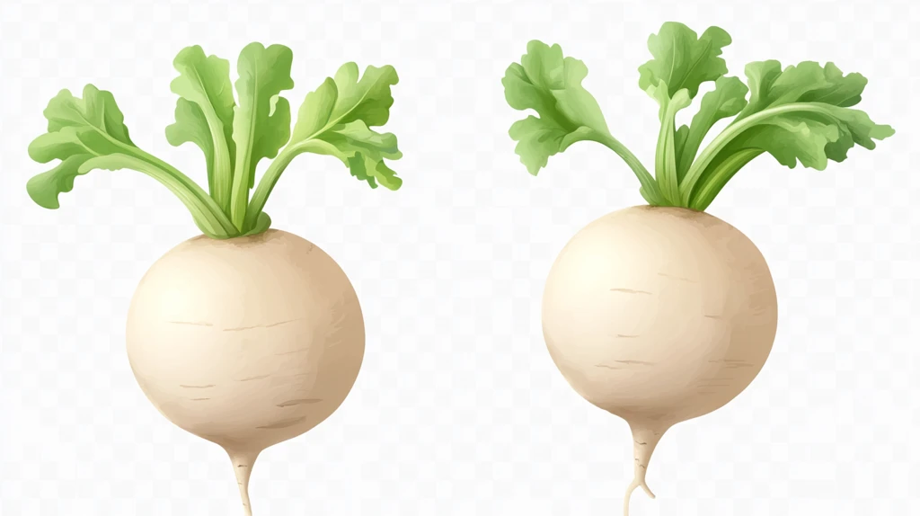 白萝卜插画