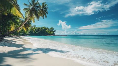 椰林海滩图片素材下载