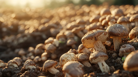 香菇种植特写镜头