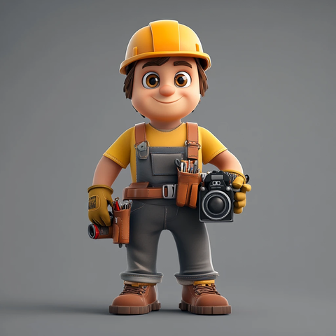 卡通开心工匠头像