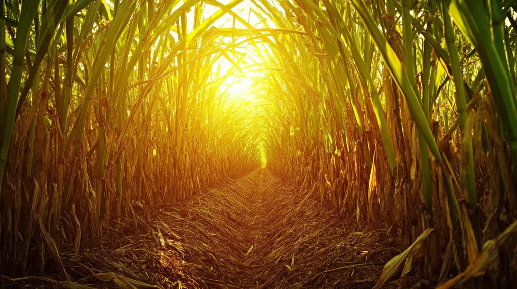 甘蔗园晨光